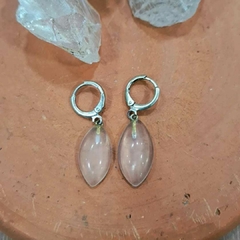 Brinco Quartzo cristal gota