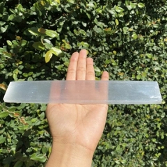 Regua longitudinal Selenita branca 20cm - comprar online