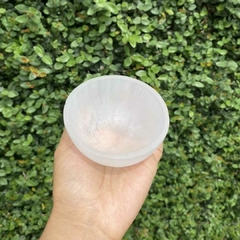 Bowl circular de Selenita branca 6cm