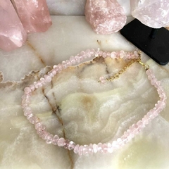 Choker Quartzo Rosa premium