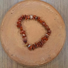 Pulseira Jaspe vermelha cascalho