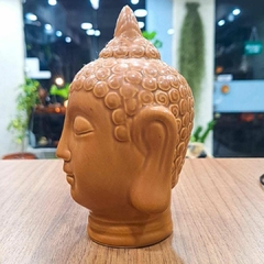 Buda cabeça em cerâmica com adorno 14cm