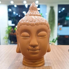 Buda cabeça em cerâmica com adorno 14cm - comprar online