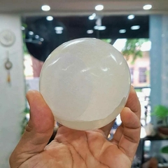 Esfera Cristal Selenita branca 8cm