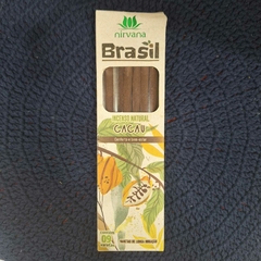 Incenso Cacau Brasil 9 varetas 1 hora queima Nirvana