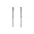 Brinco Ear Hook Cravejado - Prata Mar