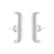 Brinco Ear Hook Cravejado Quadrado na internet