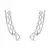 Ear Cuff Corações Vazados - Prata Mar