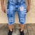 Bermudas Masculinas Jeans Destroyed Estilo Moda Homem