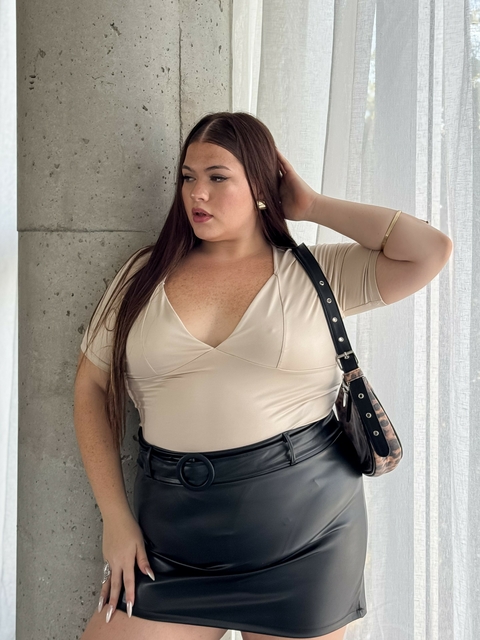 2027 Body m/c microf. escote en V - comprar online