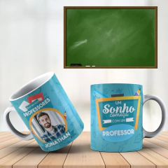 Caneca de Porcelana Personalizada - DIA DOS PROFESSORES - bambrindes