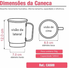 Caneca de Alumínio 500ml - comprar online