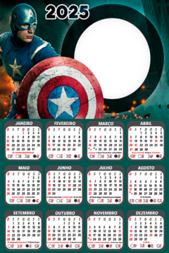 Imagem do Calendário de parede com furo - 12 meses - 14,8x19,8 cm - Personalize do seu jeito