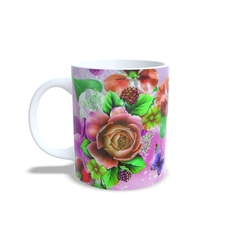 Caneca de Porcelana Personalizada FLORES
