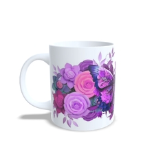 Caneca de Porcelana Personalizada FLORES - bambrindes