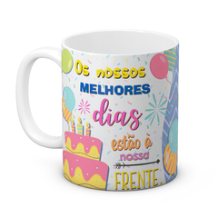 Caneca de Porcelana Feliz Aniversário - comprar online