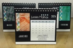 Calendario de Mesa 2025 com 12 páginas Personalizadas com wire-o na internet
