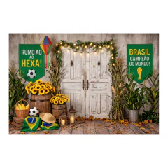 Fundo Fotográfico Copa São João Futebol Junino Arraiá Brasil - comprar online