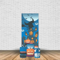 Painel Casadinho Lateral + Capas Cilindro Halloween Mod3 - comprar online