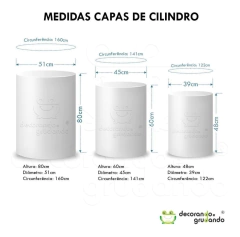 Trio Capa Cilindro + Painel Redondo Bento Cake Flork - loja online