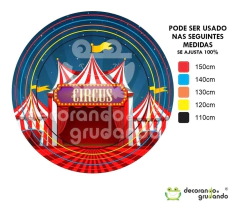 Trio Capa Cilindro + Painel Redondo Circo Tecido na internet