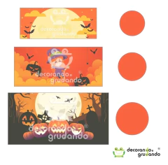 Painel Casadinho Lateral + Capas Cilindro Halloween Mod2 - loja online