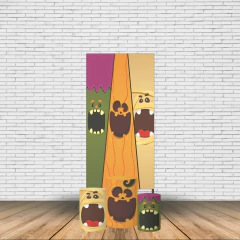 Painel Casadinho Lateral + Capas Cilindro Halloween Mod4 - comprar online