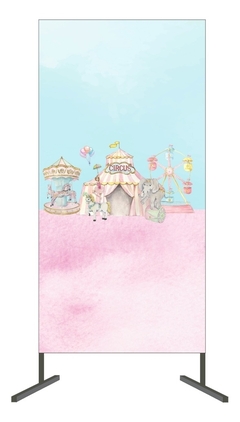 Painel Casadinho Lateral + Capa Cilindro Circo Rosa na internet