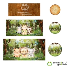 Painel Casadinho Lateral + Capas Cilindro Safari Leão - loja online