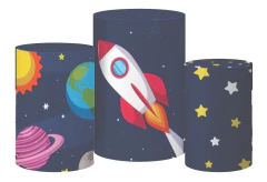 Painel Casadinho Lateral + Capas Cilindro Astronauta - decorandoegrudando.com.br