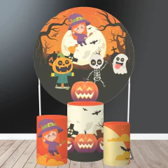 Trio Capa Cilindro + Painel Halloween Veste Fácil C/elástico - decorandoegrudando.com.br