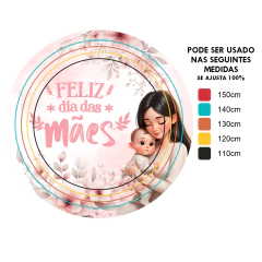 Kit Painel Redondo + Trio Cilindro Dia das Mães Decoração Festa - decorandoegrudando.com.br