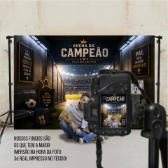 Fundo Fotografico Cenários Pai Meu Herói em Campo Tecido 220 x 150 cm - decorandoegrudando.com.br
