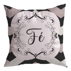 Imagem do Kit 4 Capas de Almofadas Decorativa Fé Paz - Frase