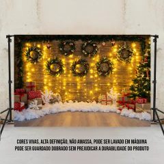 Fundo Fotográfico Natalino Grande 2,5x3m e 3x3m – Cenário Profissional de Natal