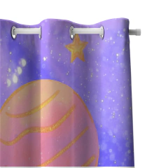 Kit Cortina + 3 Capas Almofadas - Astronauta Menina Tecido Tamanho 1,5 X 2,6 na internet