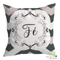 Kit 4 Capas De Almofadas Decorativas Quarto Sala Tudo Posso Naquele Que Me Fortalece - decorandoegrudando.com.br