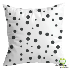 Kit 4 Capas De Almofadas Decorativas Quarto Sala Abstrato Preto e Branco - decorandoegrudando.com.br