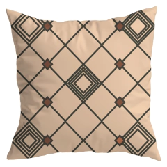 Kit 4 Capas De Almofadas Decorativas Quarto Sala Geométrica Preta e Bege - loja online