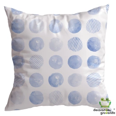 Kit 4 Capas De Almofadas Decorativas Quarto Sala Abstrato Azul - loja online