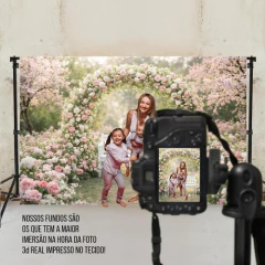 Fundo Fotográfico Dia Das Mães Floral Jardim Arco Flores - comprar online