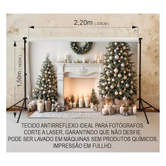 Fundo Fotográfico Natalino Grande 2,5x3m e 3x3m – Cenário Profissional de Natal - comprar online