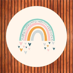 Painel Tecido Redondo Boho Arco Íris Decoração Festa - comprar online