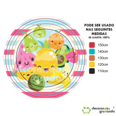 Kit Painel Redondo + Trio Capa Cilindro Frutinhas 02 - comprar online