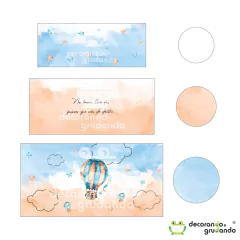 Kit Painel Redondo + Trio Capa Cilindro Tu Vens - decorandoegrudando.com.br