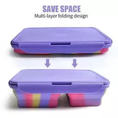 Lonchera de Silicón Plegable Rosa - Personalizada en internet