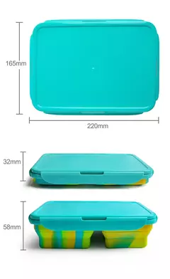 Lonchera de Silicón Plegable Rosa - Personalizada - Apibees