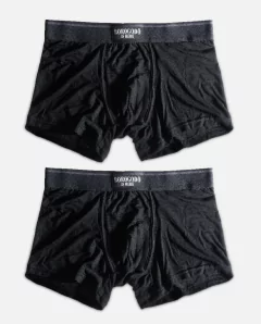 Underwear Bamboo Boxer Briefs Two Pack - Black - comprar online