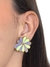 Brinco Flor Esmaltada Pétalas Gota - comprar online