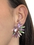 Brinco Meia Flor Pedraria - Orecchine
